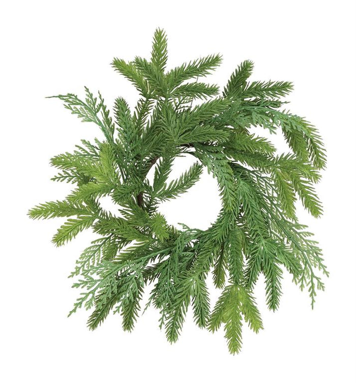 12" Real Touch Pine UV Protect Candle Ring