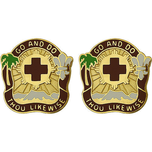 328th Combat Support Hospital Unit Crest (Go And Do Thou Likewise) Army Unit Crests