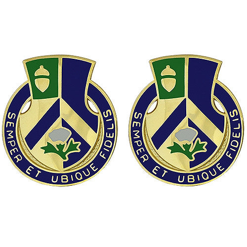 346th Regiment Unit Crest (Semper Et Ubique Fidelis) Army Unit Crests