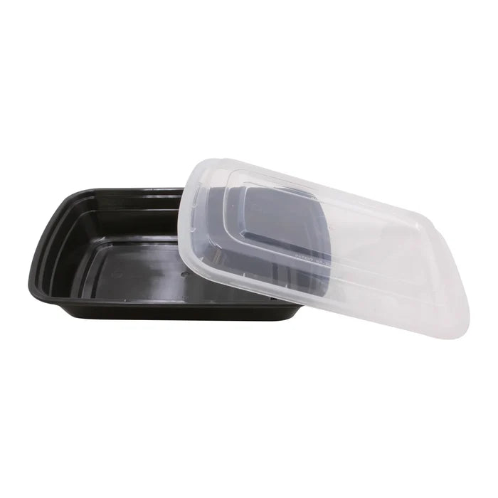 38 Oz 8" x 6" x 2" Rectangular Container Combo, 150/Cs - 68038