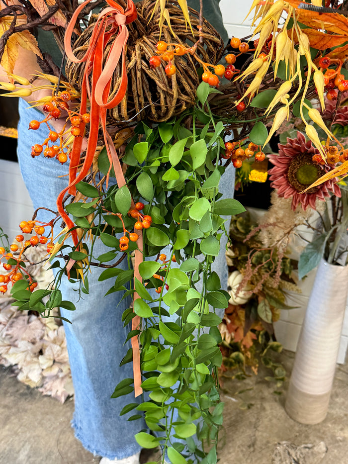 44" Hidden Vine Pumpkin Wreath
