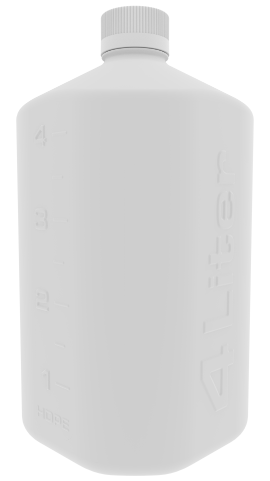 4L High Density Poly Ethylene (HDPE) Boston Square Bottle | img_1 | Foxx Life Sciences Global | shopfls.com