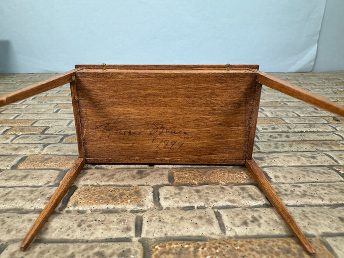 Artisan Signed Vintage 1994 Handmade 4 Drawer Desk