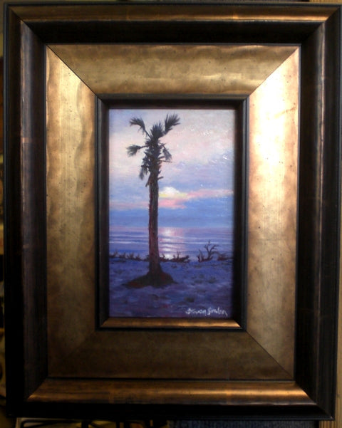 Beach Sunrise With Palmetto SOLD