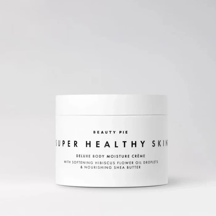 Beauty Pie Super Healthy Skin Deluxe Body Moisture Creme in 250ml bottle, nourishing lotion and moisturizer for smooth skin