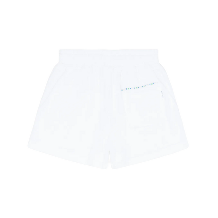 boys shell white french terry short