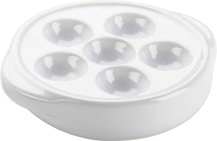Browne - White Two Handle Snail Plate - 744041