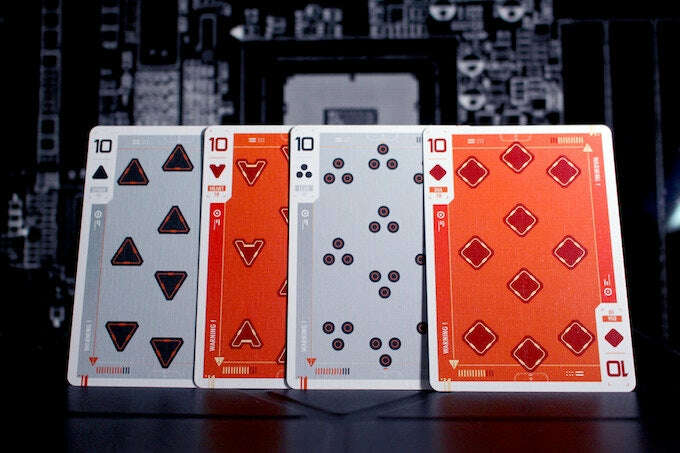 PlayingCardDecks.com-Cyberware Rouge Playing Cards USPCC