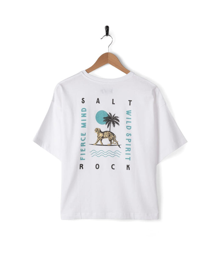 Fierce Mind Womens Short Sleeve T-Shirt In White