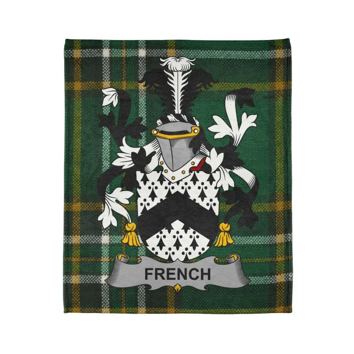 French Coat of Arms Plaid Design Blanket