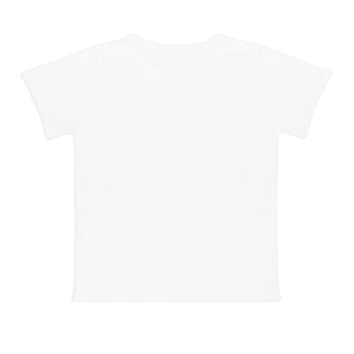 girls shell white pointelle shirt