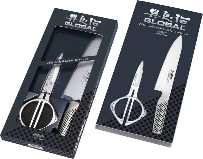 Global - GS Series 2-Piece 8-Inch Chef Knife (G2) and 8.5-Inch Kitchen Shear (GKS210) Set - 71G2210 - Discontinued