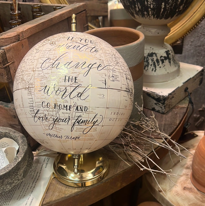 Globe - Medium "Change the World"
