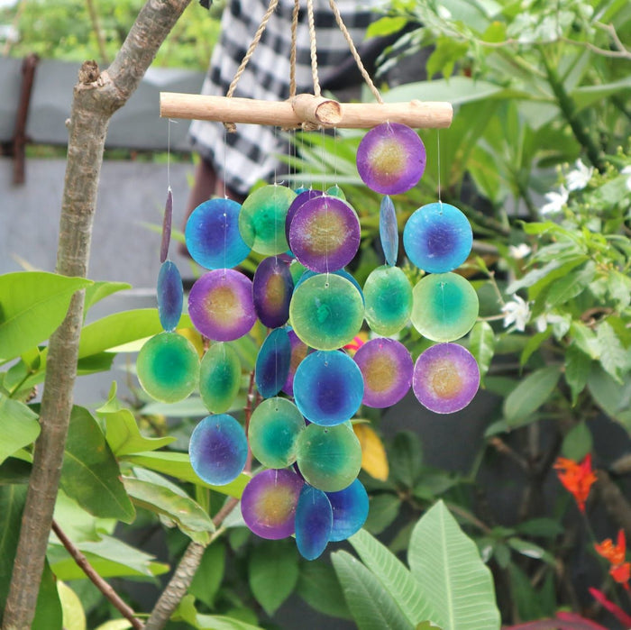 Green & Purple Driftwood Cross Chime ๐ฌ๐ง