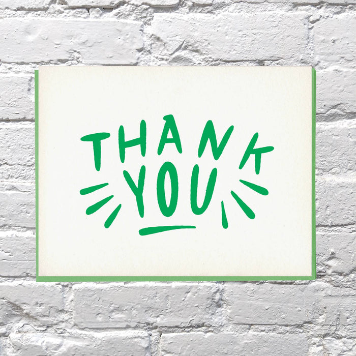 Green Thank You Card