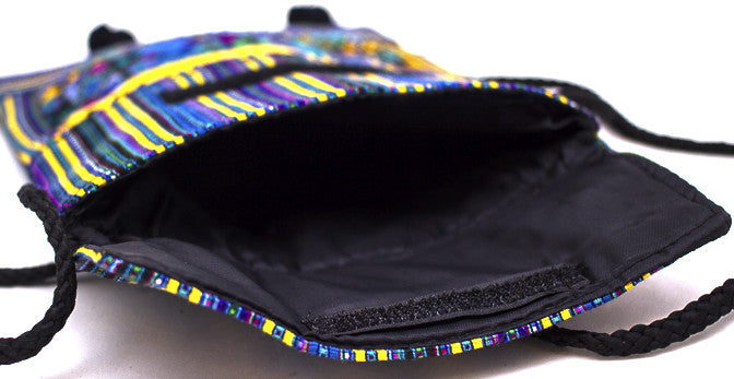 GUATEMALA SHOULDER BAG PASSPORT PURSE HAND CRAFTED w/ TASSLES GPB002