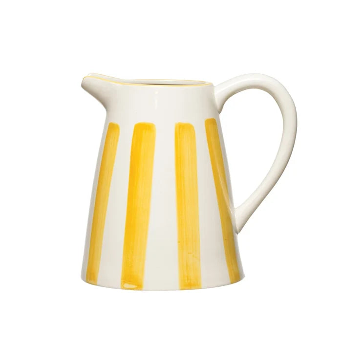 Hand Painted Stoneware Pitcher