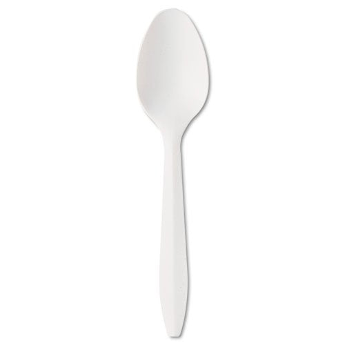 Heavy Weight Polypropylene White Teaspoons, 1000/cs - AAWC5103