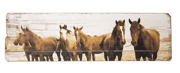 Horizontal Horse Wood Wall Art
