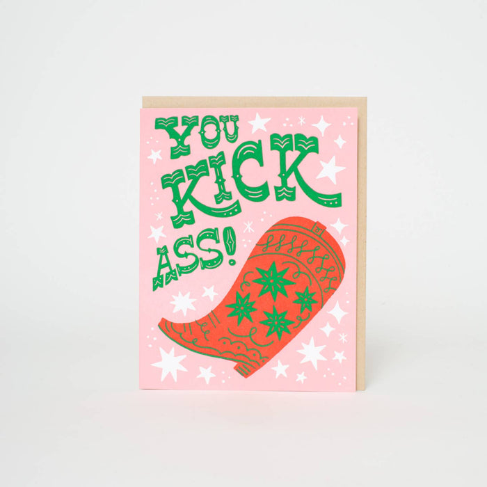 Kick Ass Cowboy Boot Card
