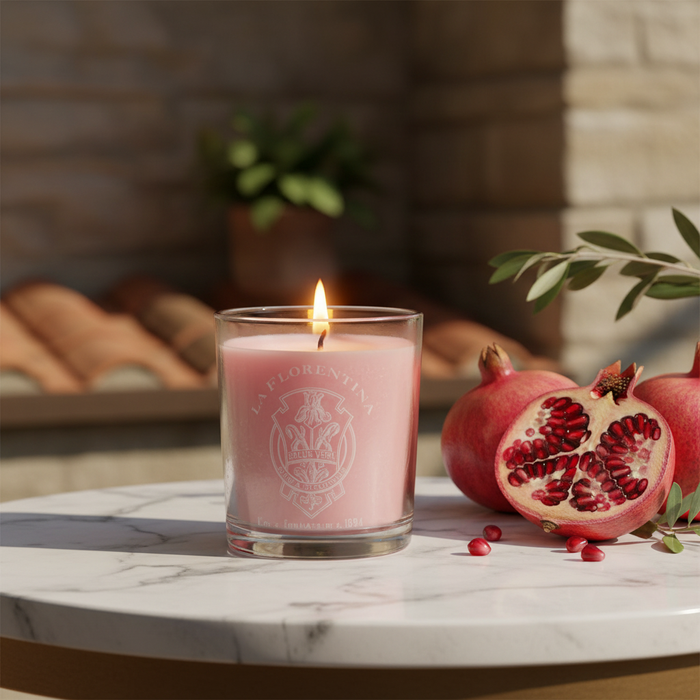La Florentina Pomegranate Candle – Lit