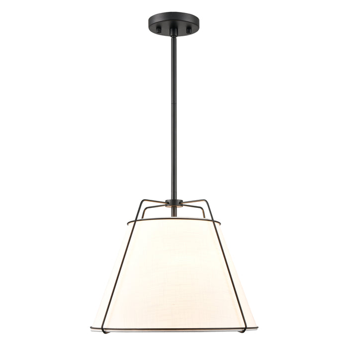 Lise 15" Chandelier | Black/White