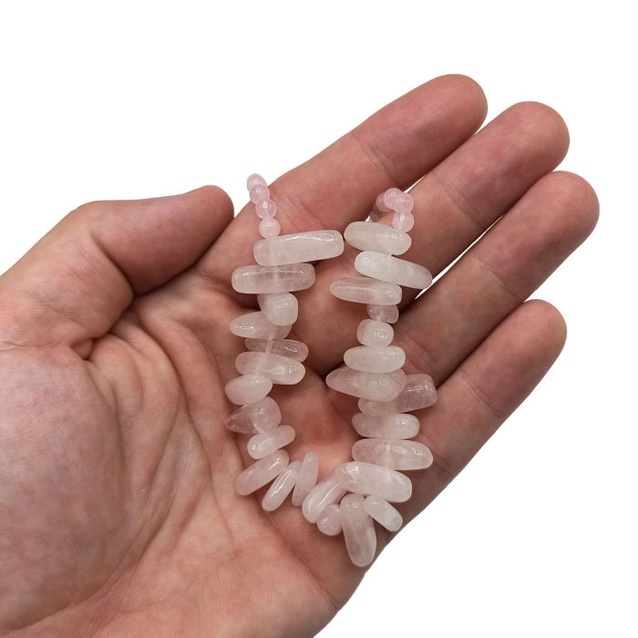 Longstone Gem Necklace - Rose Quartz ๐ฌ๐ง
