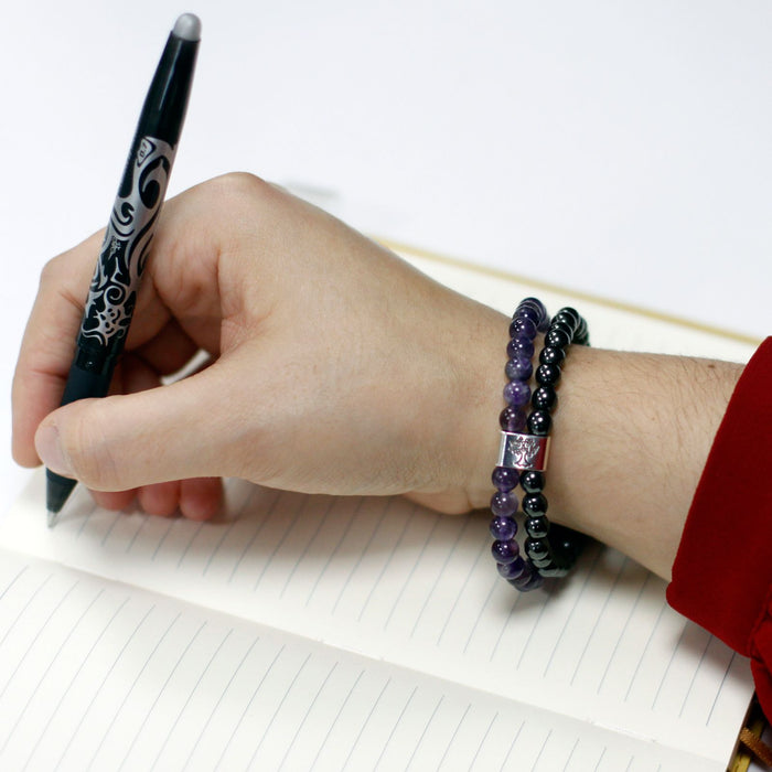 Magnetic Gemstone Bracelet - Amethyst ๐ฌ๐ง