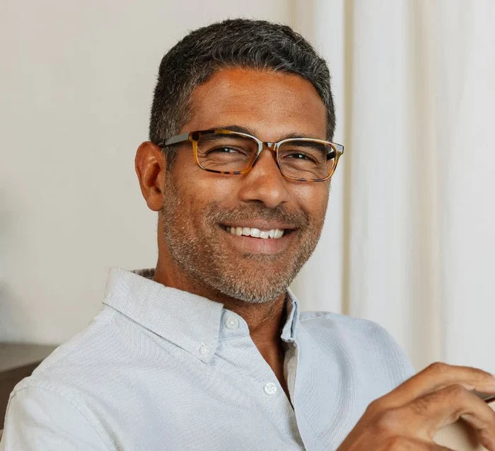 Memphis Blue Light Reading Glasses by Peepers: Tokyo Tortoise