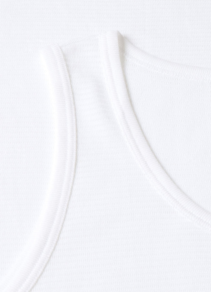 Men's Cellular Cotton Underwear Vest in White