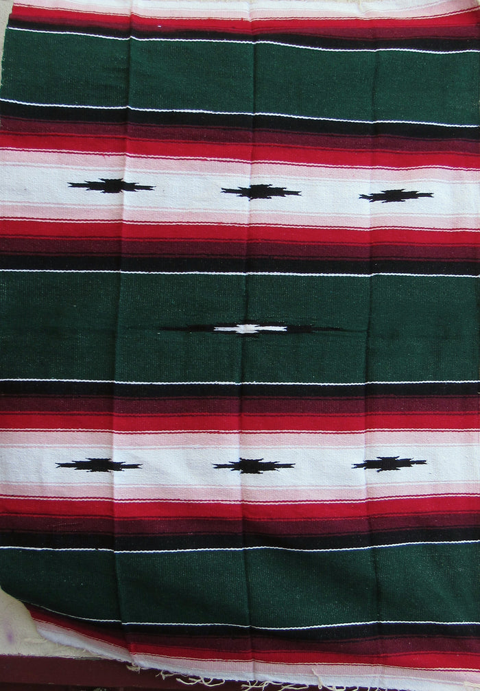 MEXICAN BLANKET XL 4.5' X 6.5' green
