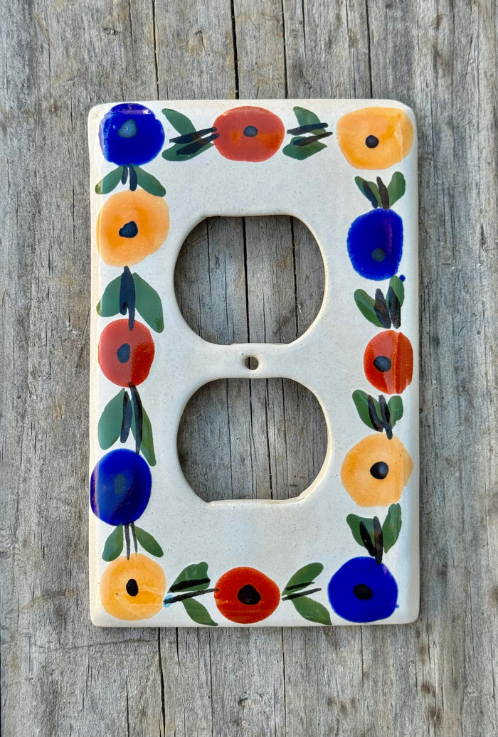 Mexican Talavera Pottery Outlet Switch Plate TDSP003