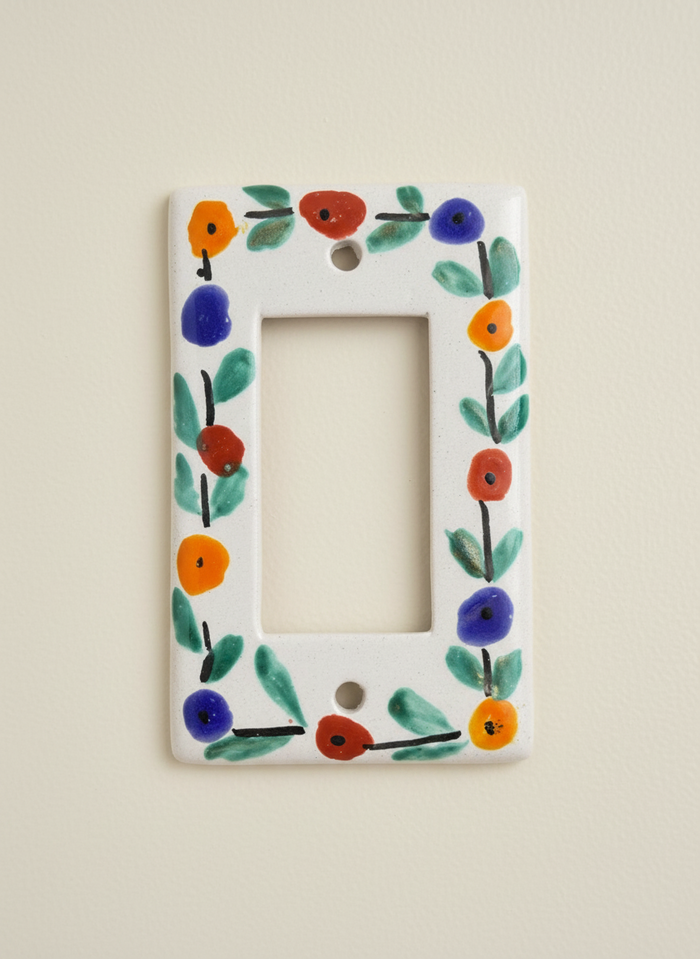 Mexican Talavera Pottery Rocker Switch Plate TRSP003