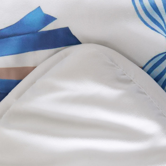 Multi Bow Stripe Coverless 10.5 Tog Duvet Set - Natural/White 🇬🇧