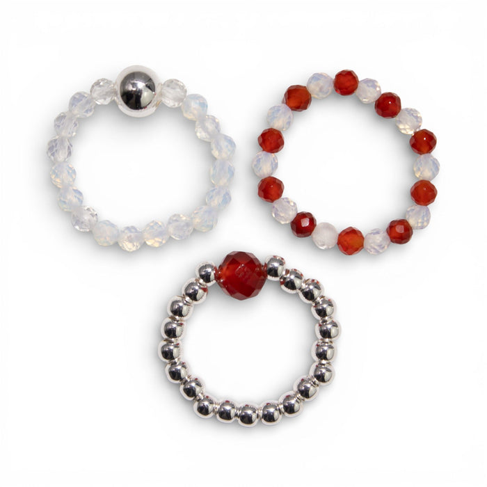 Nymph Spirit Gemstone Ring Set - Blood Moon ๐ฌ๐ง