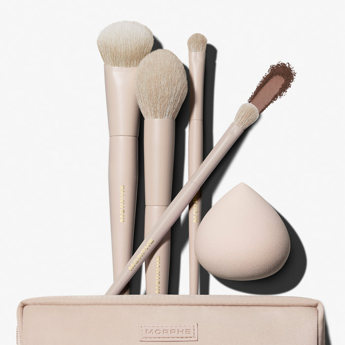 Oat Latte 5-Piece Face & Eye Brush Set