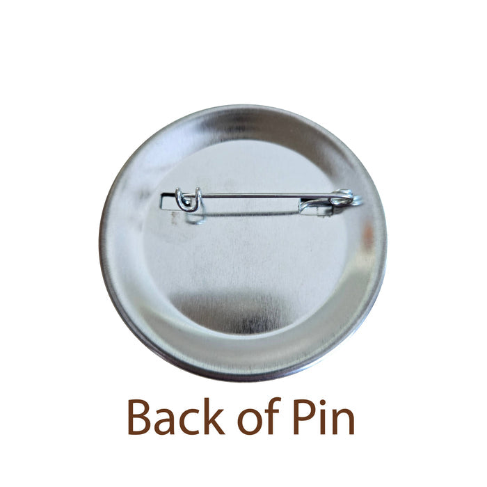 Orange Peace Sign Pinback Button