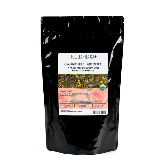 Organic Peach Green Tea - Loose Leaf Tea - Full Leaf Tea Company