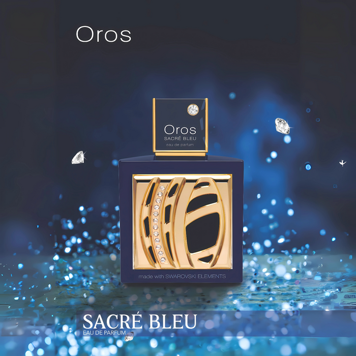 Oros Sacre Blue Homme Eau De Parfum (EDP) 85ml - Luxury Fragrance for Men - Made with crystals from Swarovski - Use Coupon Code: EXTRA20 to get an additional 20% Off