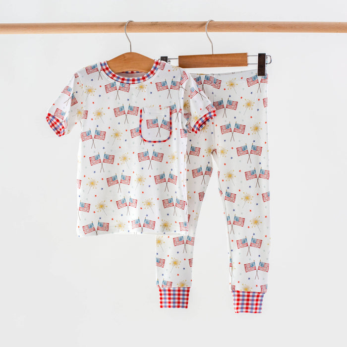 Patriotic Parade Organic Cotton Kids Pajamas