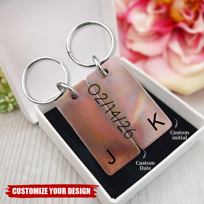 Personalised Keychain Set, Gifts For Couple