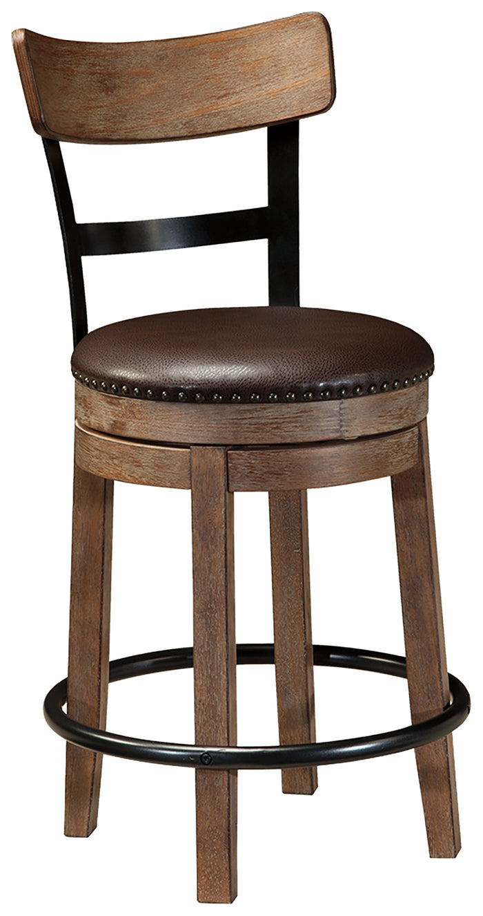 Pinnadel D542-124 Light Brown UPH Swivel Barstool 1CN