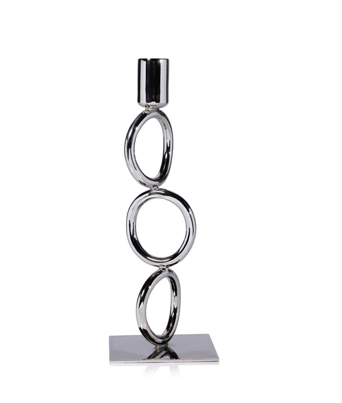Polished Nickel Candleholder