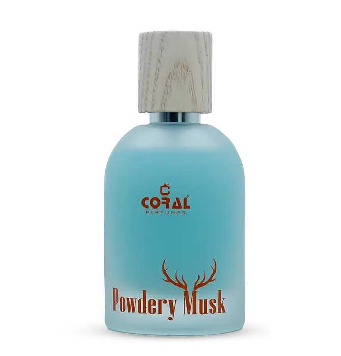 Unisex Powdery Musk Eau de Parfum bottle with a sleek design, 50ml size, by Bin Kamal Perfumes.