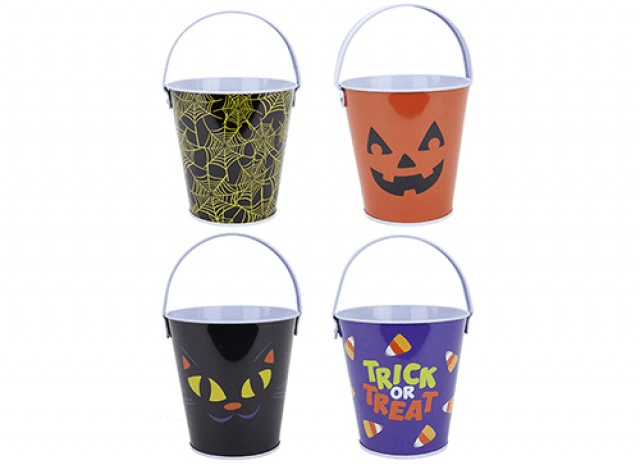Printed Halloween Tin Candy Buckets (Assorted) π¬π§