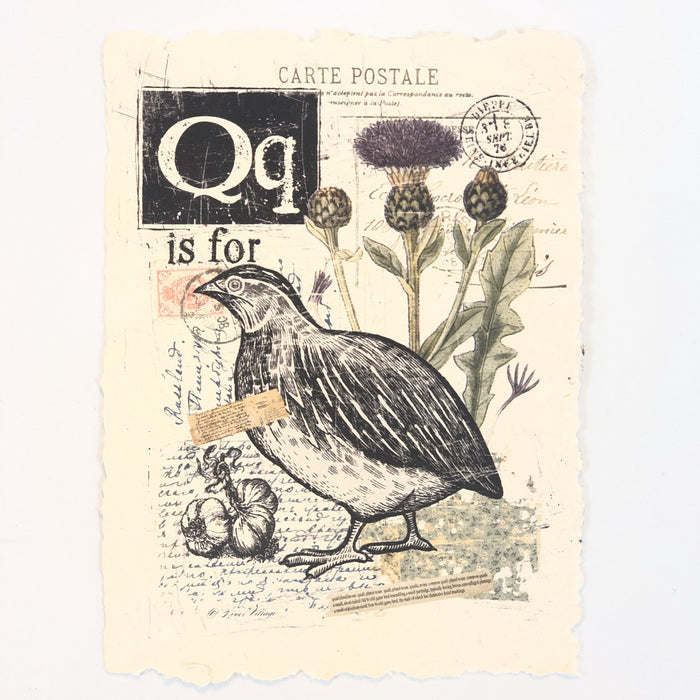"Q" Artisan Alphabet Print