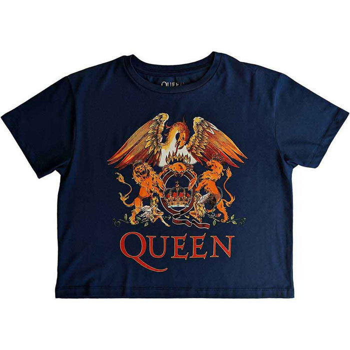 QUEEN - CLASSIC CREST - Crop Top Blue