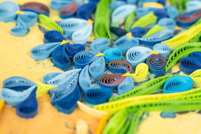 Quilling Card - Artist Series - Quilled Irises, Van Gogh Greeting Card