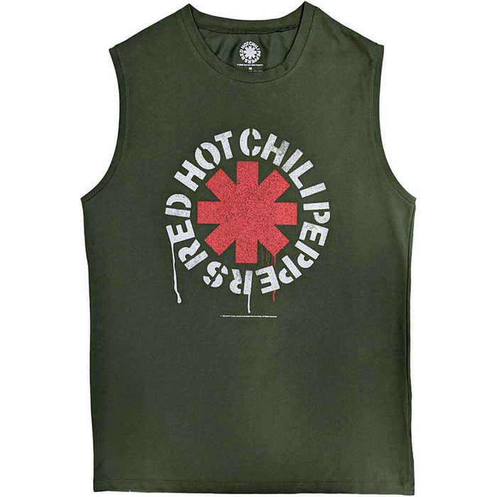 RED HOT CHILI PEPPERS - STENCIL - Tank T-Shirt Green