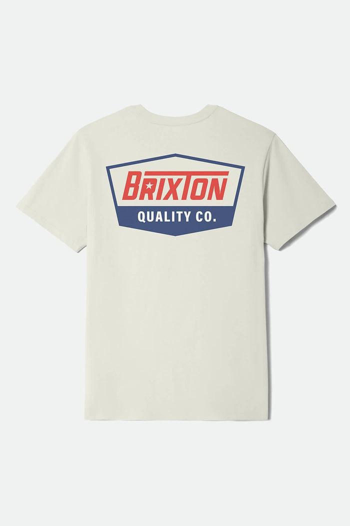 Regal Star Short Sleeve Standard T-Shirt - Cream/Navy/Red